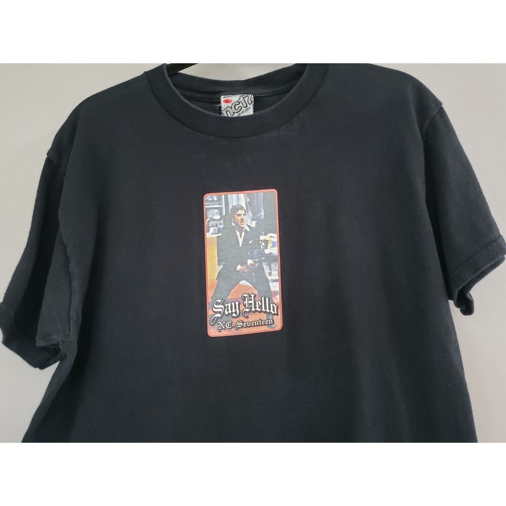 Vintage NC-17‎ Scarface Shirt Adult L Black Tony Montana Say Hello Skater